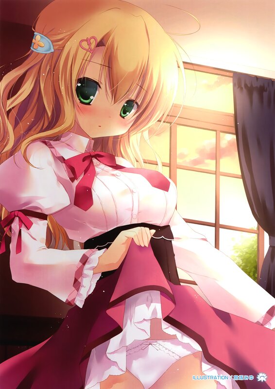 Anime girl in a pink dress