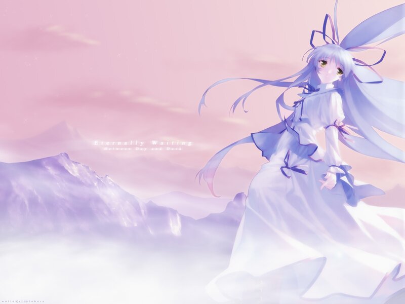 Anime girl in a purple dress