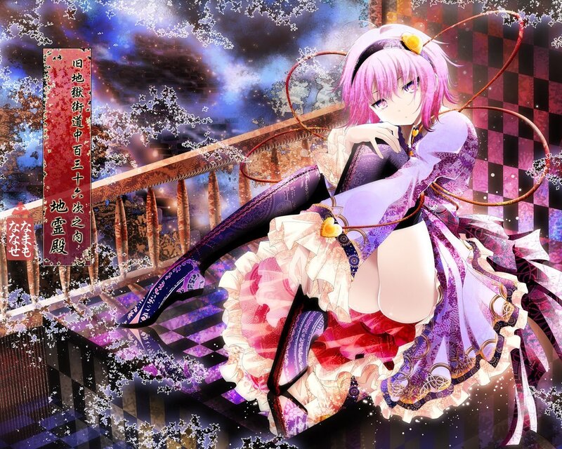 Anime girl in a purple dress