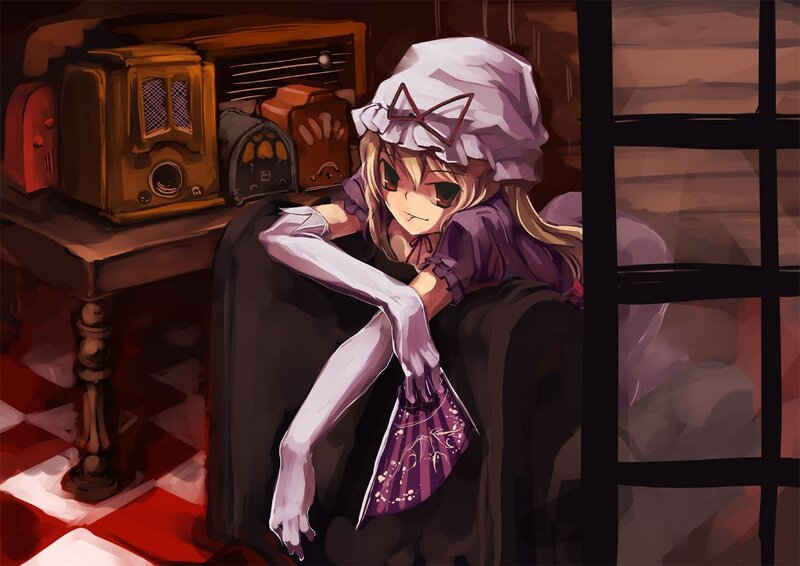 anime girl in a room