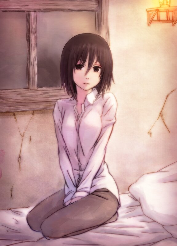 anime girl in a room