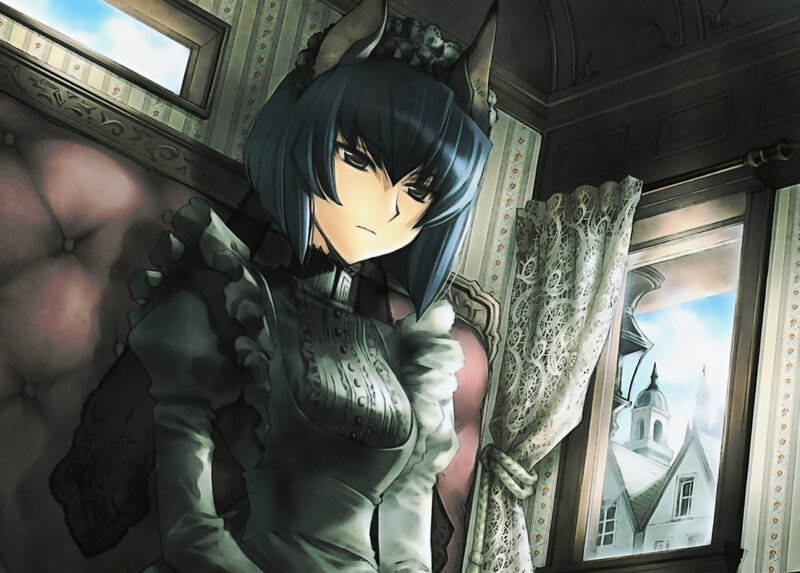anime girl in a room