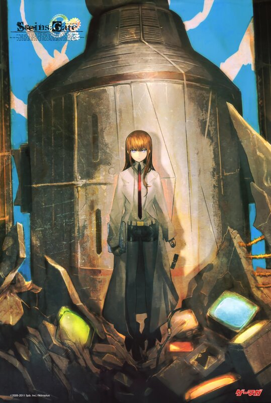 Anime girl in a ruined facility