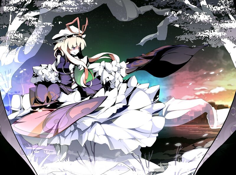 anime girl in a snowy landscape