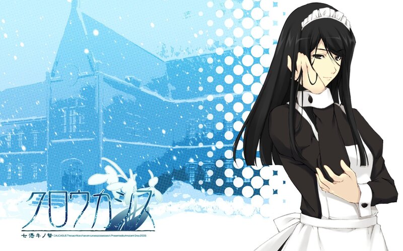 Anime girl in a snowy scene