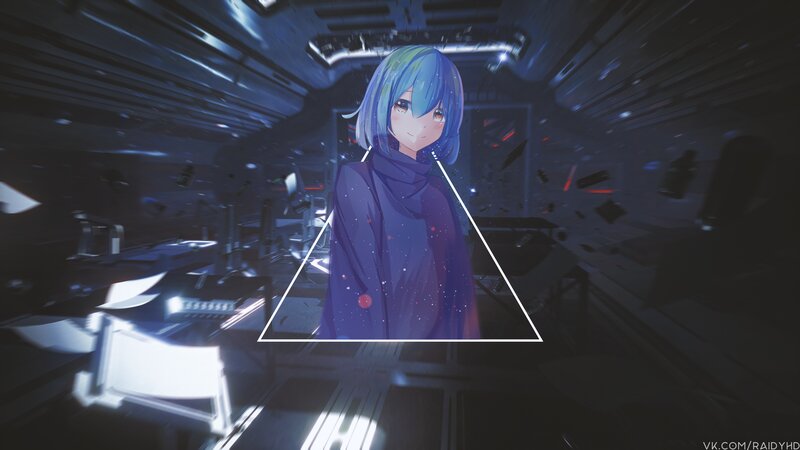 Anime Girl in a Spaceship
