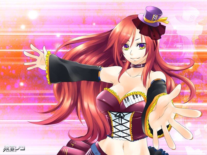 Anime girl in a stage costume