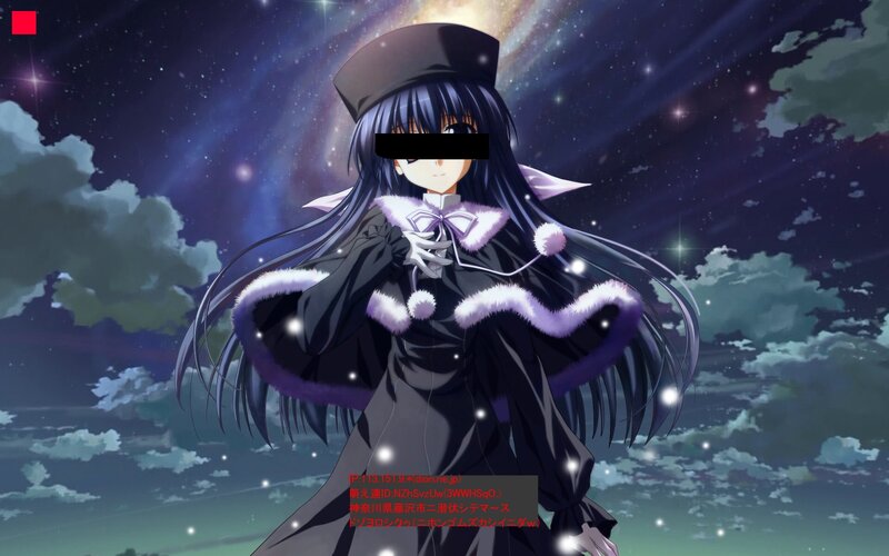 anime girl in a starry sky