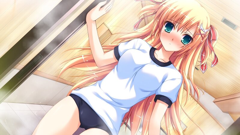 anime girl in a steam room