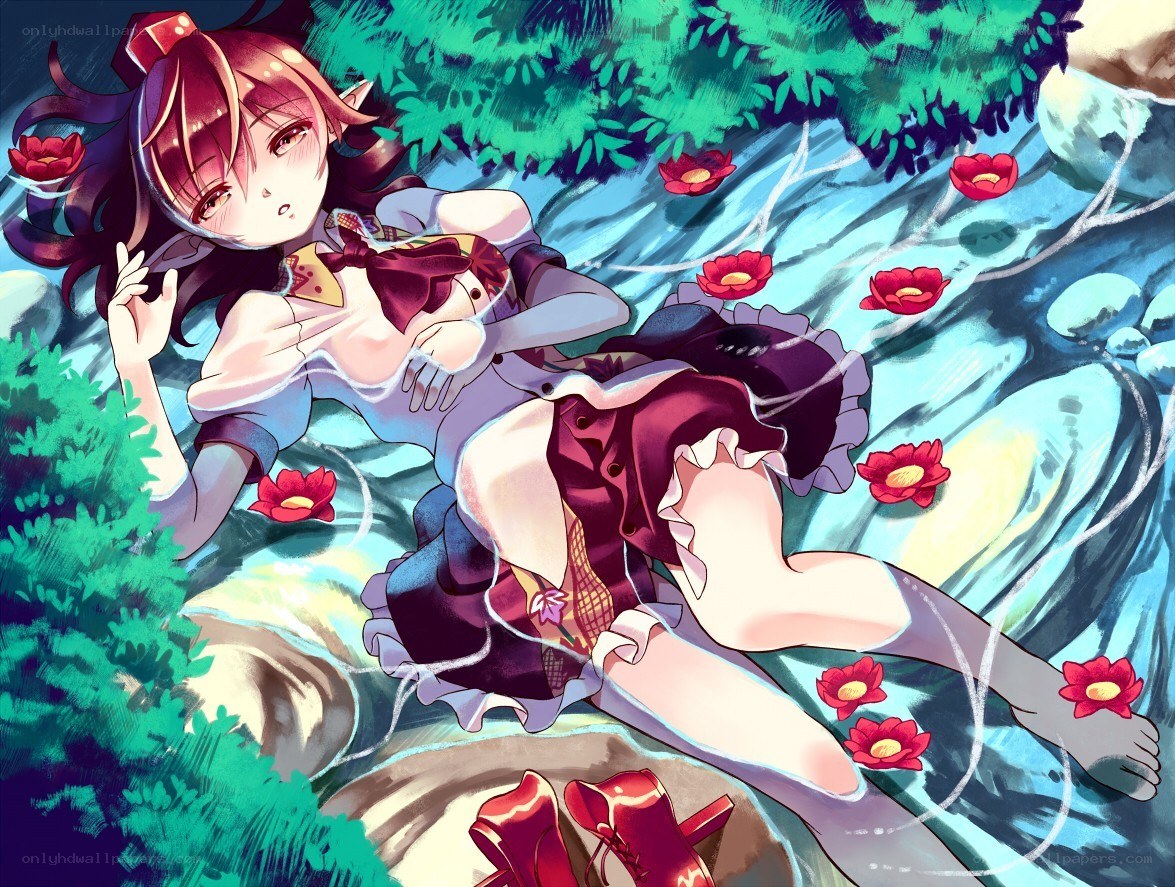 Anime girl in a stream
