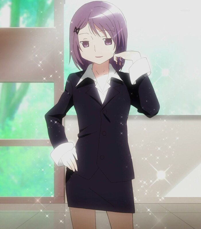 anime girl in a suit