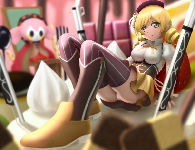 anime girl in a sweet shop