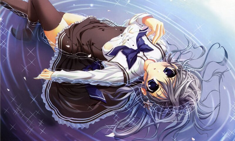 anime girl in a swirling vortex