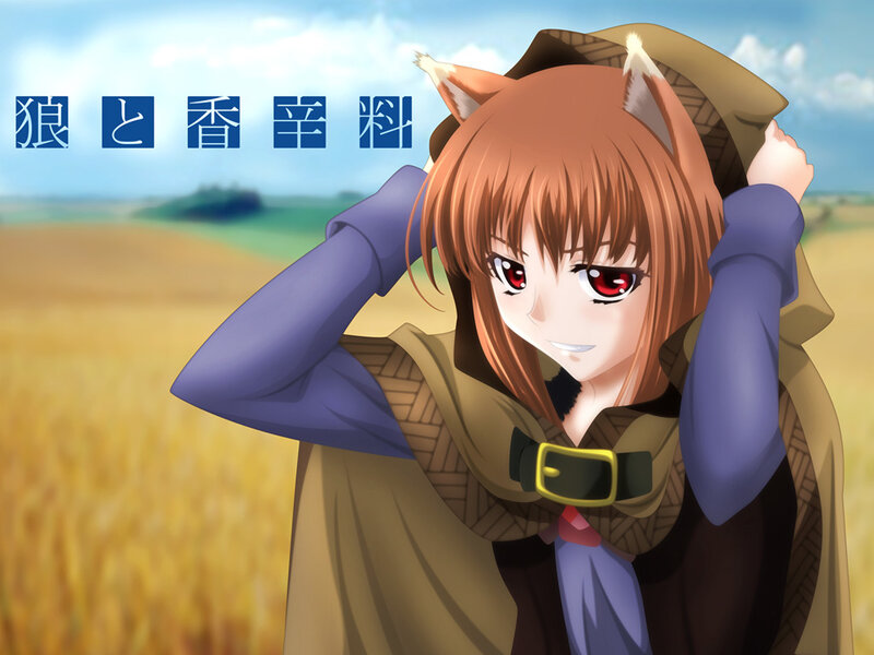Anime girl in a wheat field