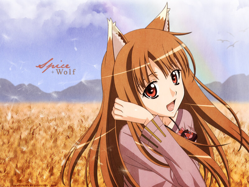 Anime girl in a wheat field