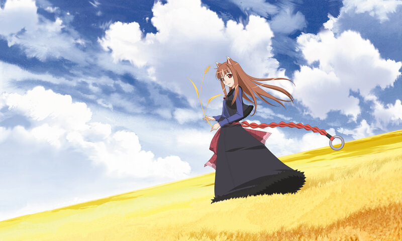 anime girl in a wheat field