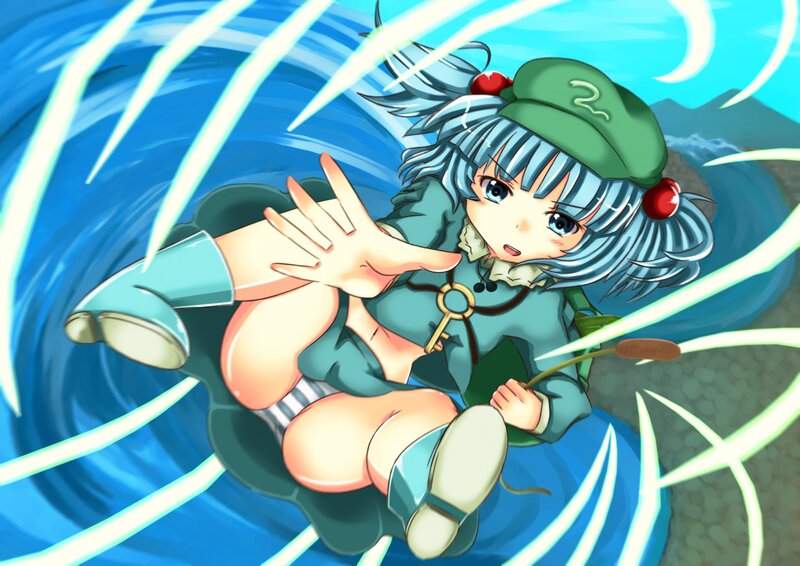 anime girl in a whirlpool