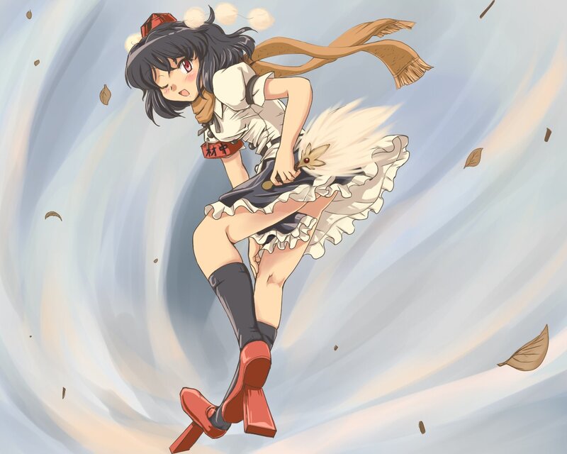 anime girl in a whirlwind