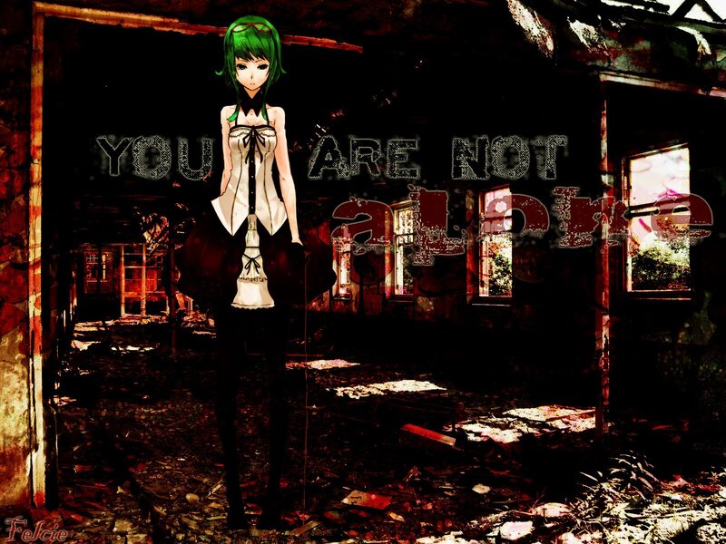 anime girl in abandoned building