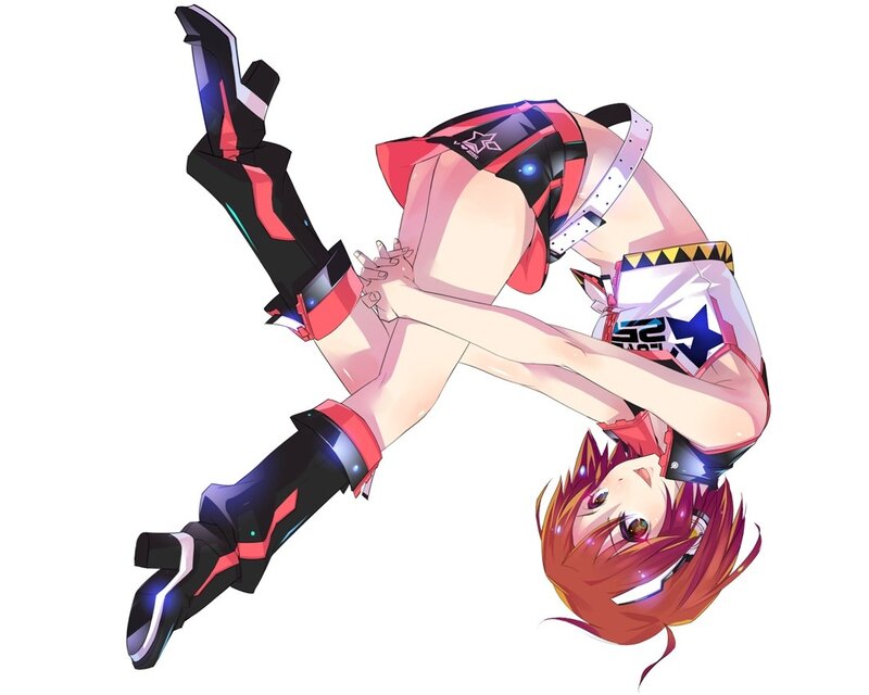 Anime Girl in Acrobatic Pose — Pink