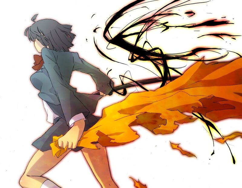 anime girl in action
