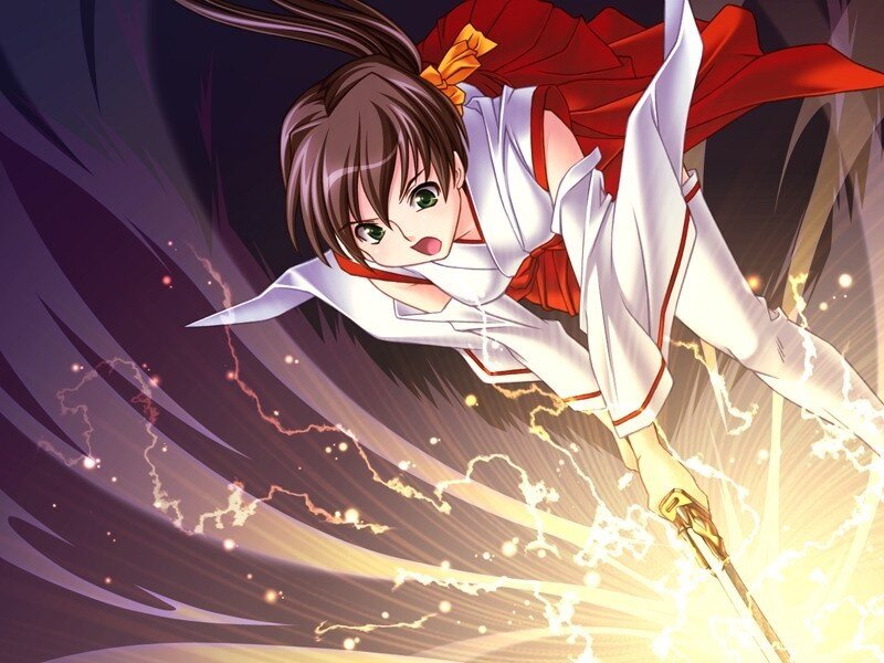 anime girl in action