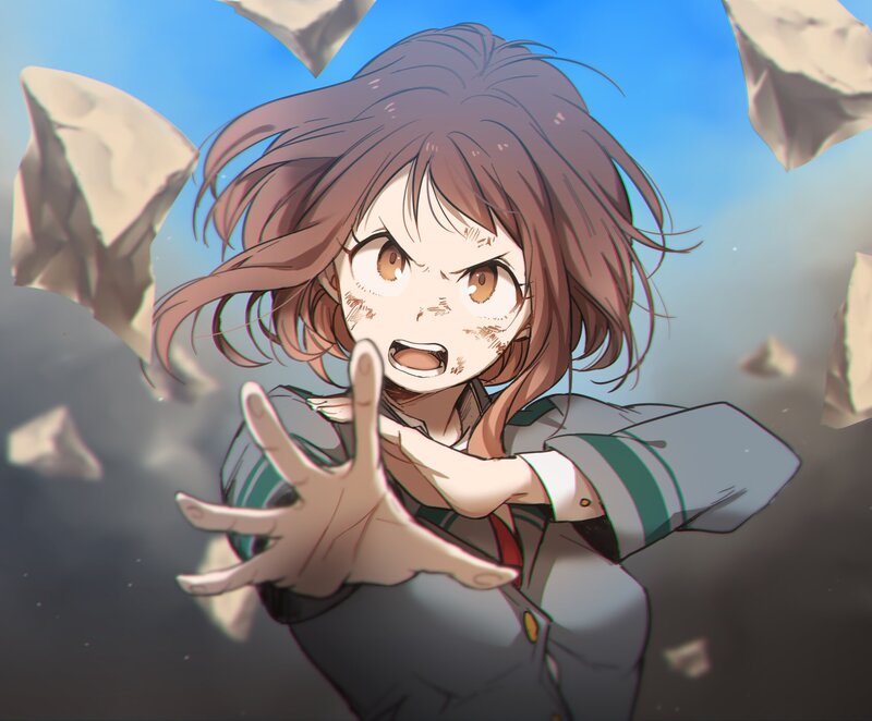 Anime Girl in Action — Brown