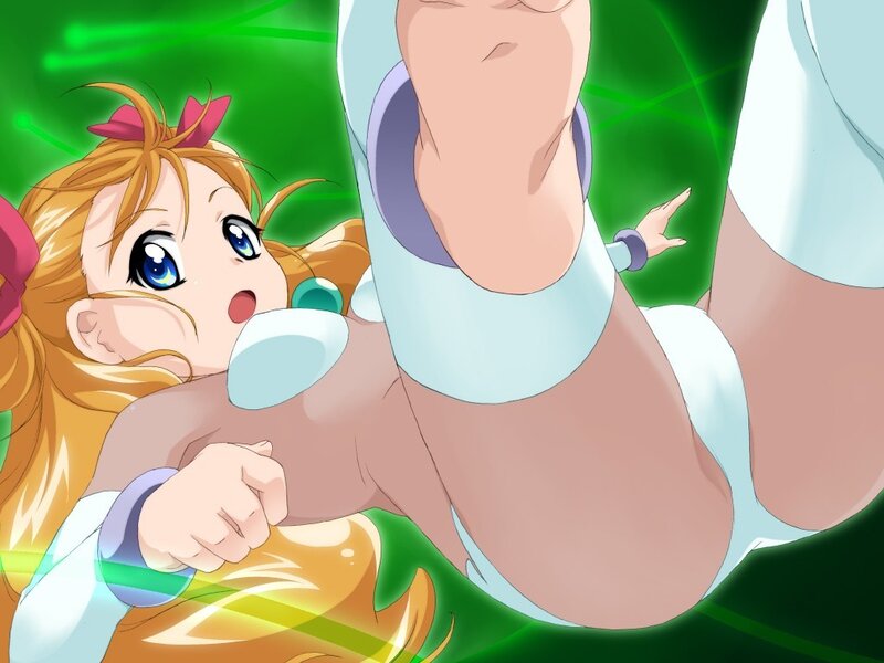 Anime girl in action pose