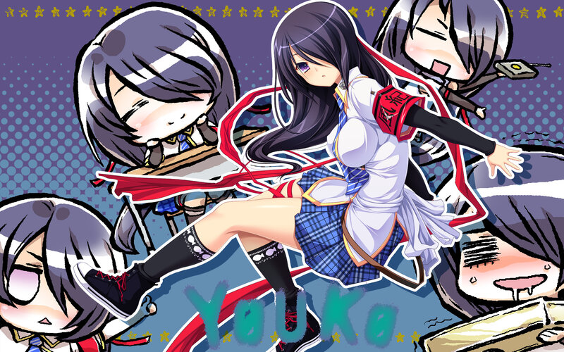 Anime girl in action pose