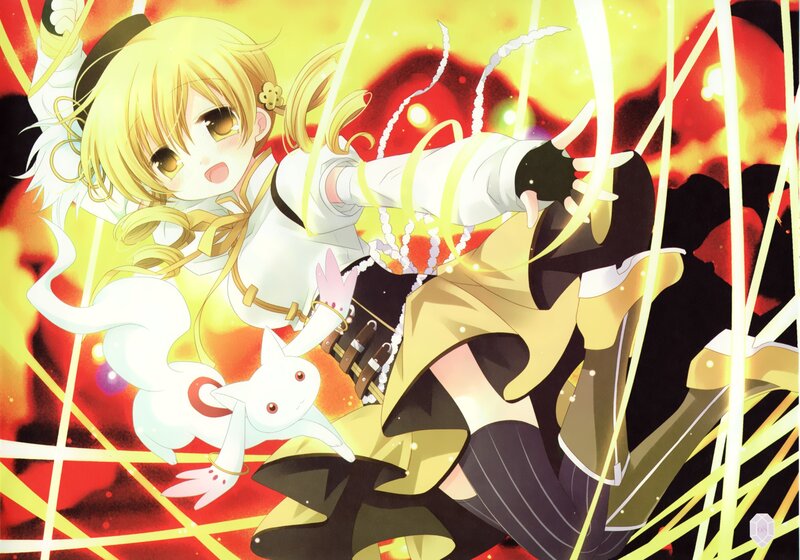 Anime girl in action pose
