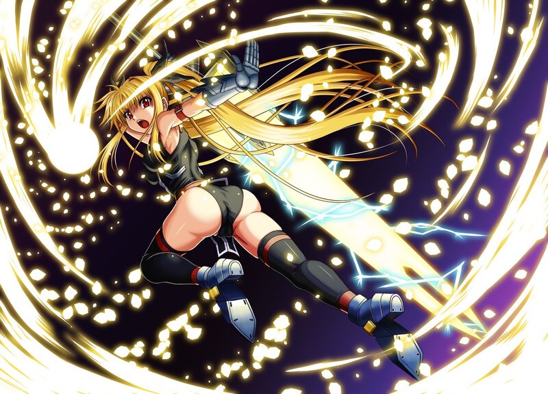 anime girl in action pose