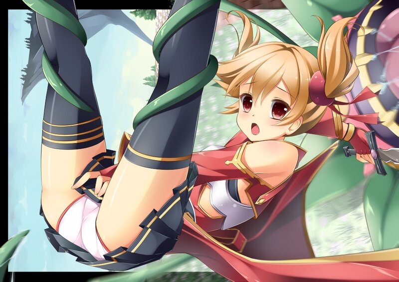 anime girl in action pose