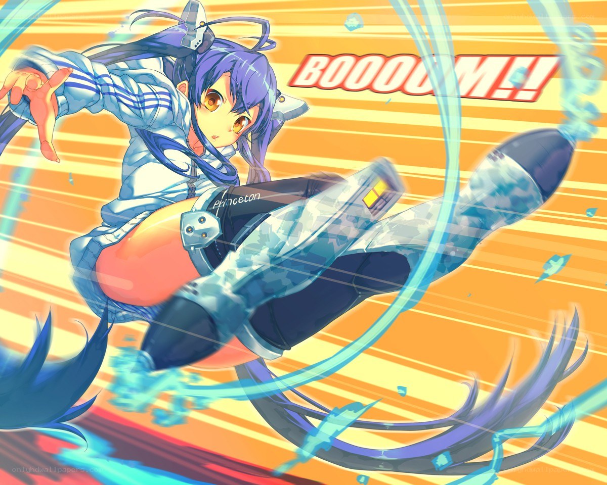 anime girl in action pose