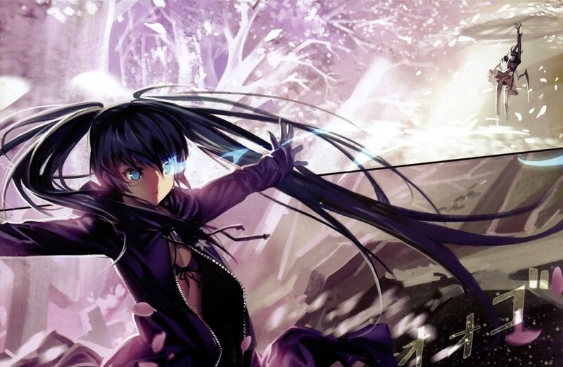 Anime girl in action pose