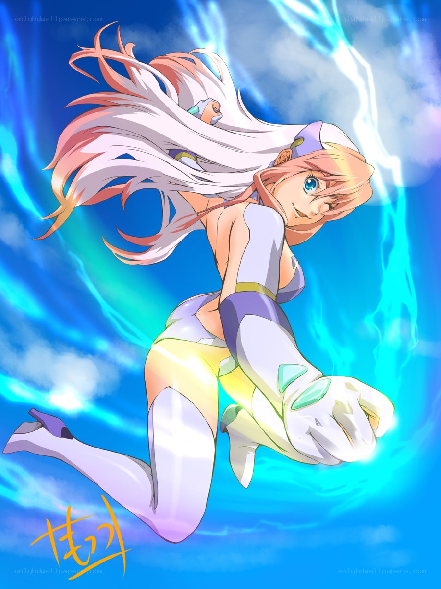 anime girl in action pose