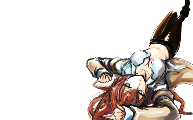 anime girl in action pose