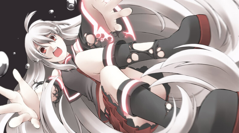 anime girl in action pose