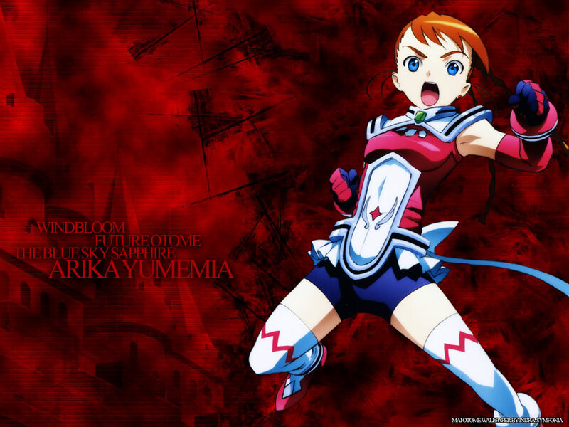 Anime Girl in Action Pose — Red