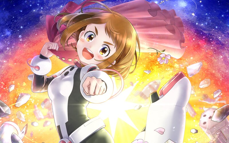 Anime Girl in Action — Yellow, Dramatic