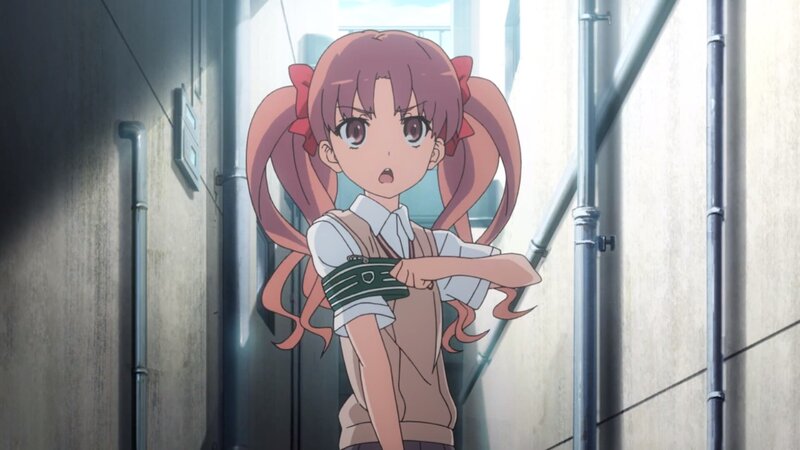 Anime Girl in Alley — Brown, Surprised
