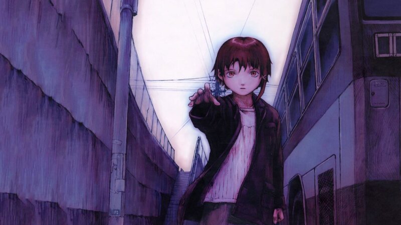 Anime Girl in Alley — Purple, Dramatic, Night
