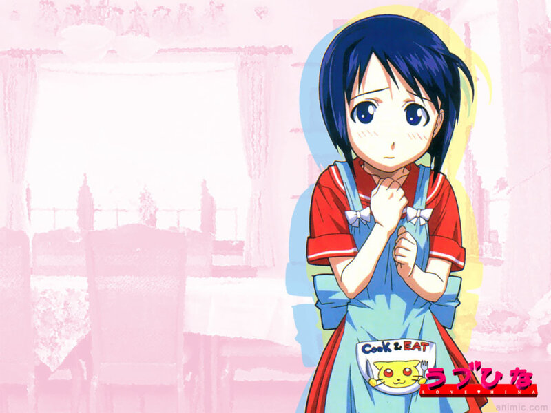 anime girl in apron