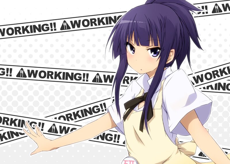 anime girl in apron