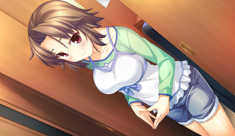 anime girl in apron
