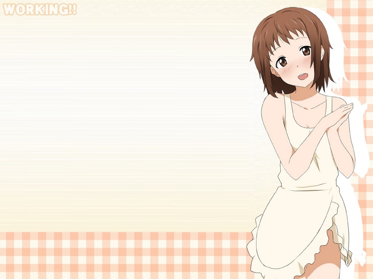 anime girl in apron