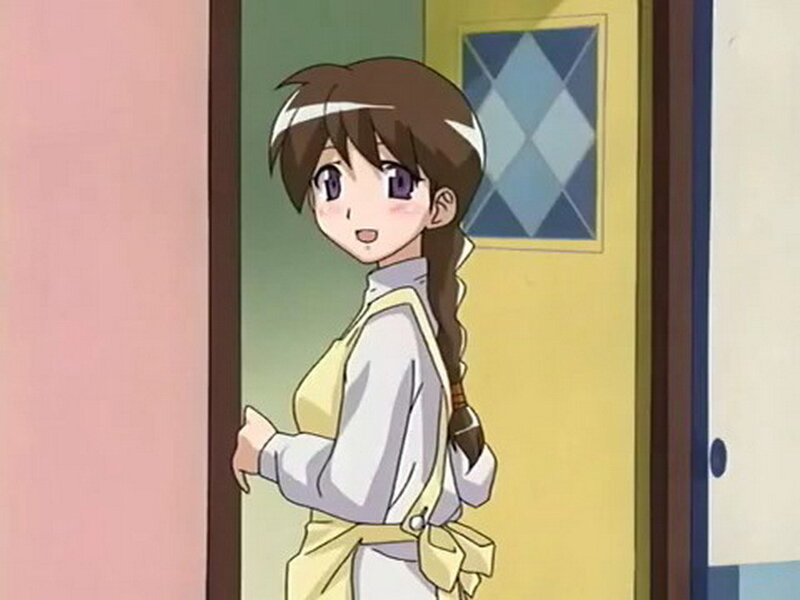 anime girl in apron