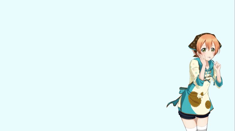 Anime Girl in Apron — Light Blue