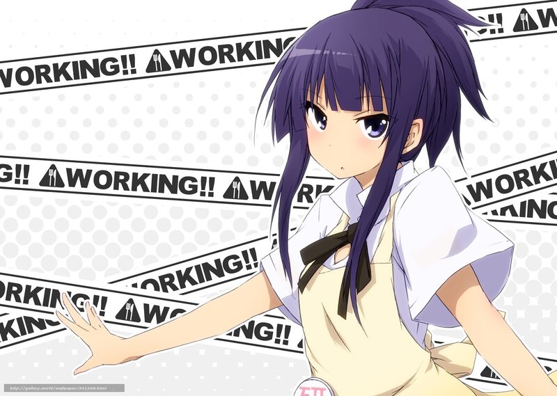 anime girl in apron