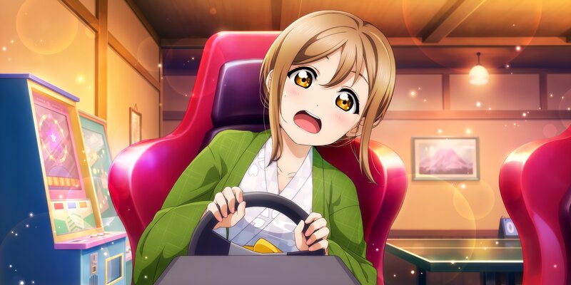 Anime Girl in Arcade — Green