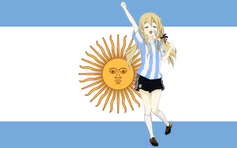 anime girl in argentina jersey
